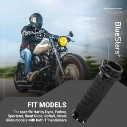 [Lifetime Warranty] 1-Inch Handlebar Hand Grips, Non-Slip and Durable - Compatible with Harley Dyna, Sportster 883 1200, Road Glide, Softail, Street Glide, Tour Glide thumbnail 4