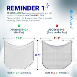 [Lifetime Warranty] ADQ56656403 Lint Filter Replacement - Compatible with LG Dryers and WashTowers - 11.2" x 10.9" - Replaces 4960837 AP7012980 PS16546780 thumbnail 6