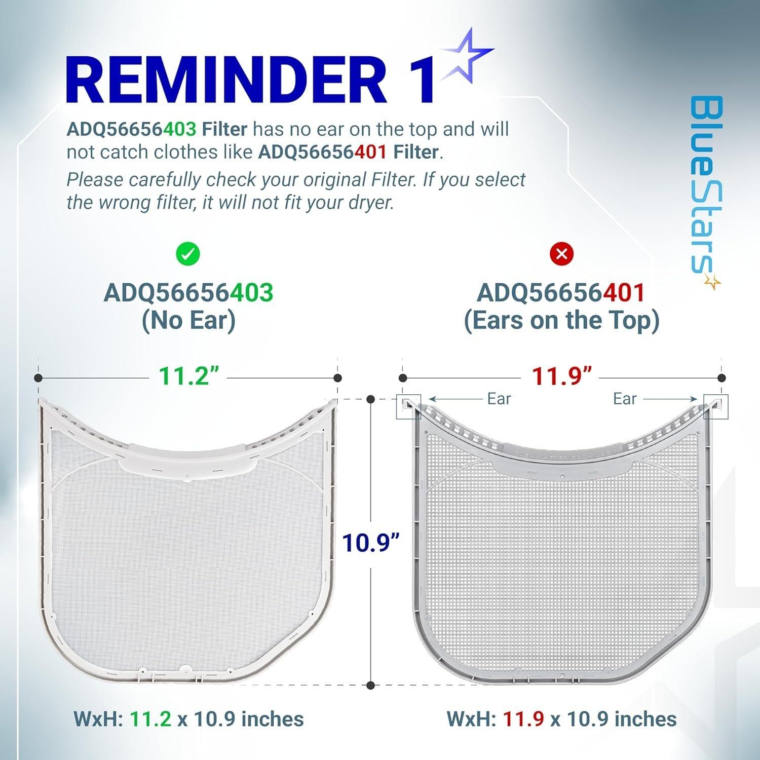 [Lifetime Warranty] ADQ56656403 Lint Filter Replacement - Compatible with LG Dryers and WashTowers - 11.2" x 10.9" - Replaces 4960837 AP7012980 PS16546780 image 6