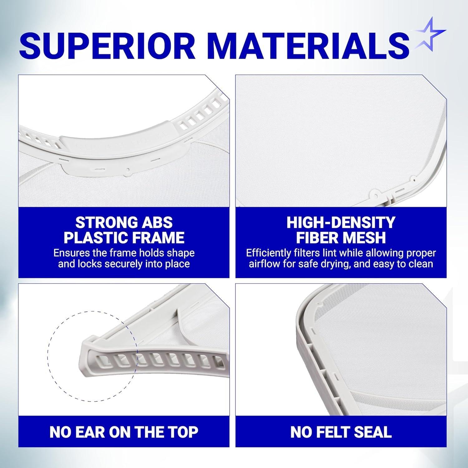 [Lifetime Warranty] ADQ56656403 Lint Filter Replacement - Compatible with LG Dryers and WashTowers - 11.2" x 10.9" - Replaces 4960837 AP7012980 PS16546780 image 4