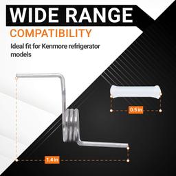 [Lifetime Warranty] DA81-01345B & DA81-01346A Refrigerator French Door Spring and White Sleeves Pin Replacement - Compatible with Samsung RF267AFWP RF267HERS RF268ABBP RF268ABPN - Pack of 2 thumbnail 2