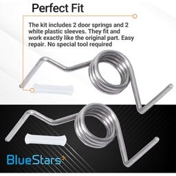 [Lifetime Warranty] DA81-01345B & DA81-01346A Refrigerator French Door Spring and White Sleeves Pin Replacement - Compatible with Samsung RF267AFWP RF267HERS RF268ABBP RF268ABPN - Pack of 2 thumbnail 5