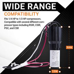 URCO410 3-in-1 Universal Hard Start Capacitor Kit thumbnail 4