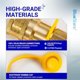 [Lifetime Warranty] Gas Quick Connect Kit 1/2 inch thumbnail 2