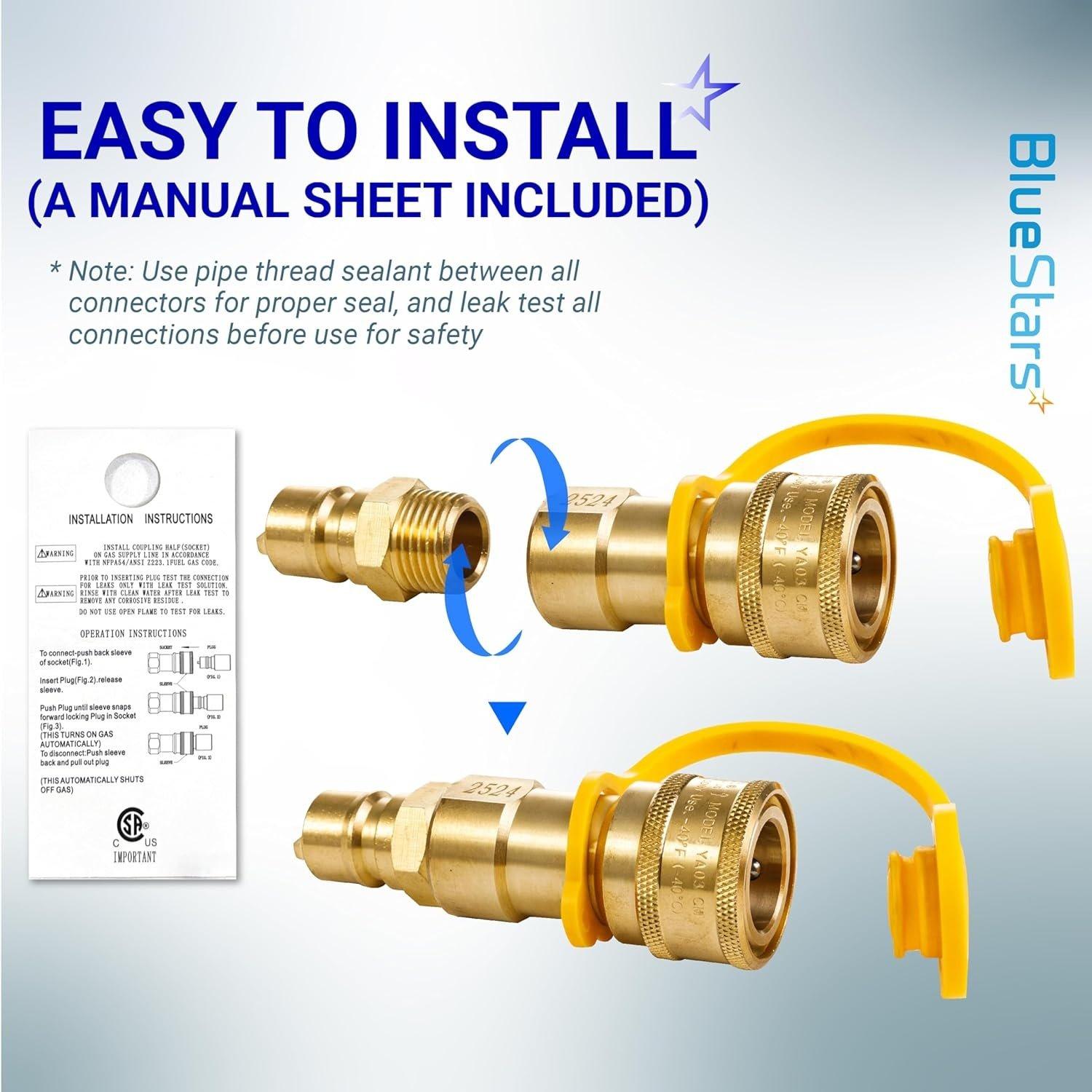 [Lifetime Warranty] Gas Quick Connect Kit 1/2 inch image 4