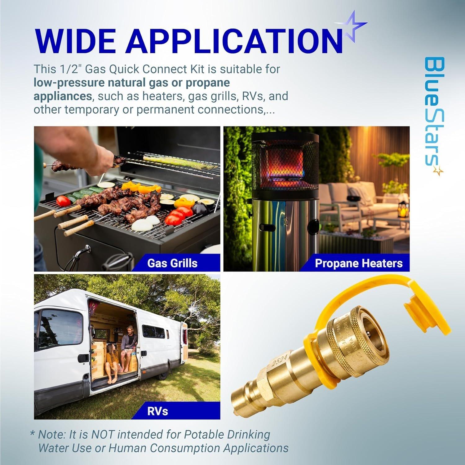 [Lifetime Warranty] Gas Quick Connect Kit 1/2 inch image 3