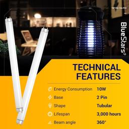 [Lifetime Warranty] T8F10W Replacement Light Bulb 2-Pin Base T8 10 Watts - Pack of 4 thumbnail 4