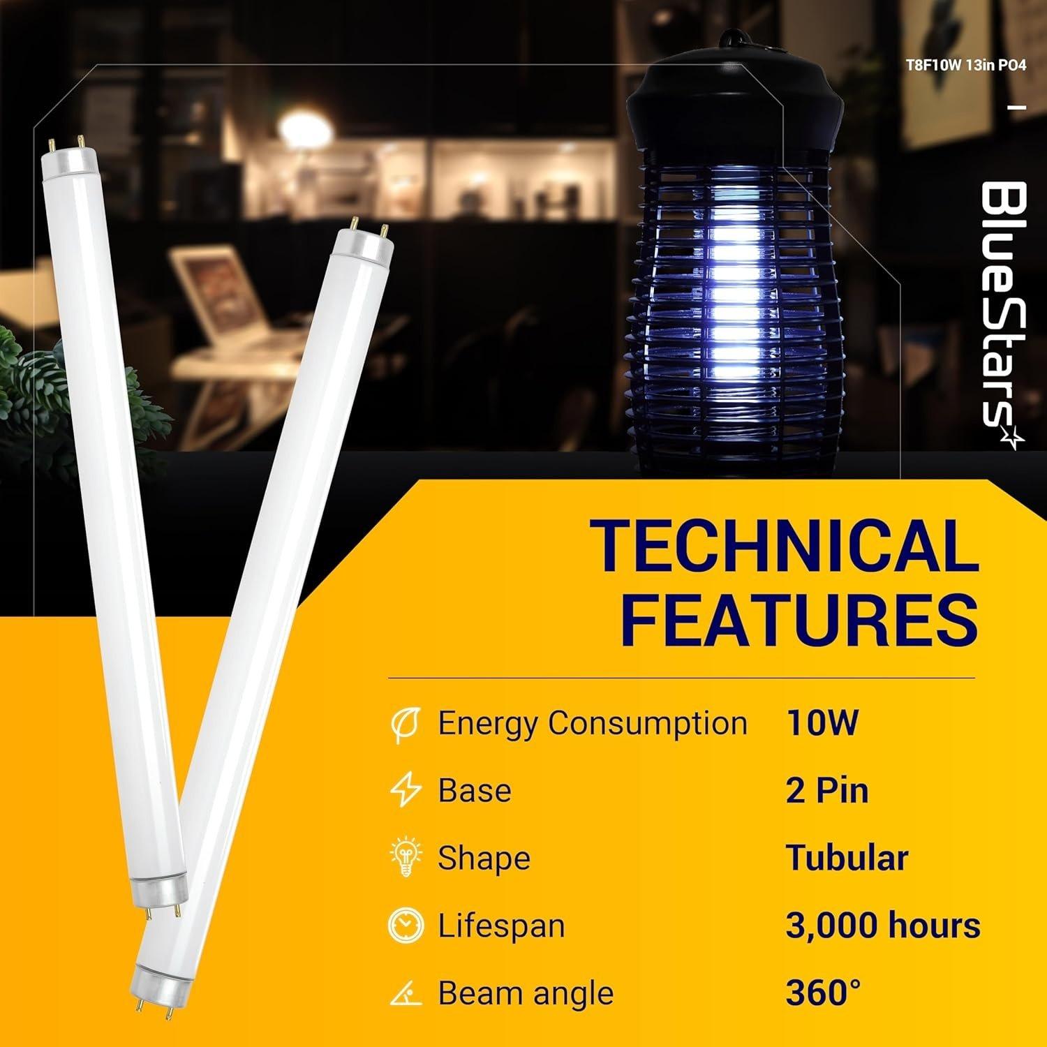 [Lifetime Warranty] T8F10W Replacement Light Bulb 2-Pin Base T8 10 Watts - Pack of 4 image 4