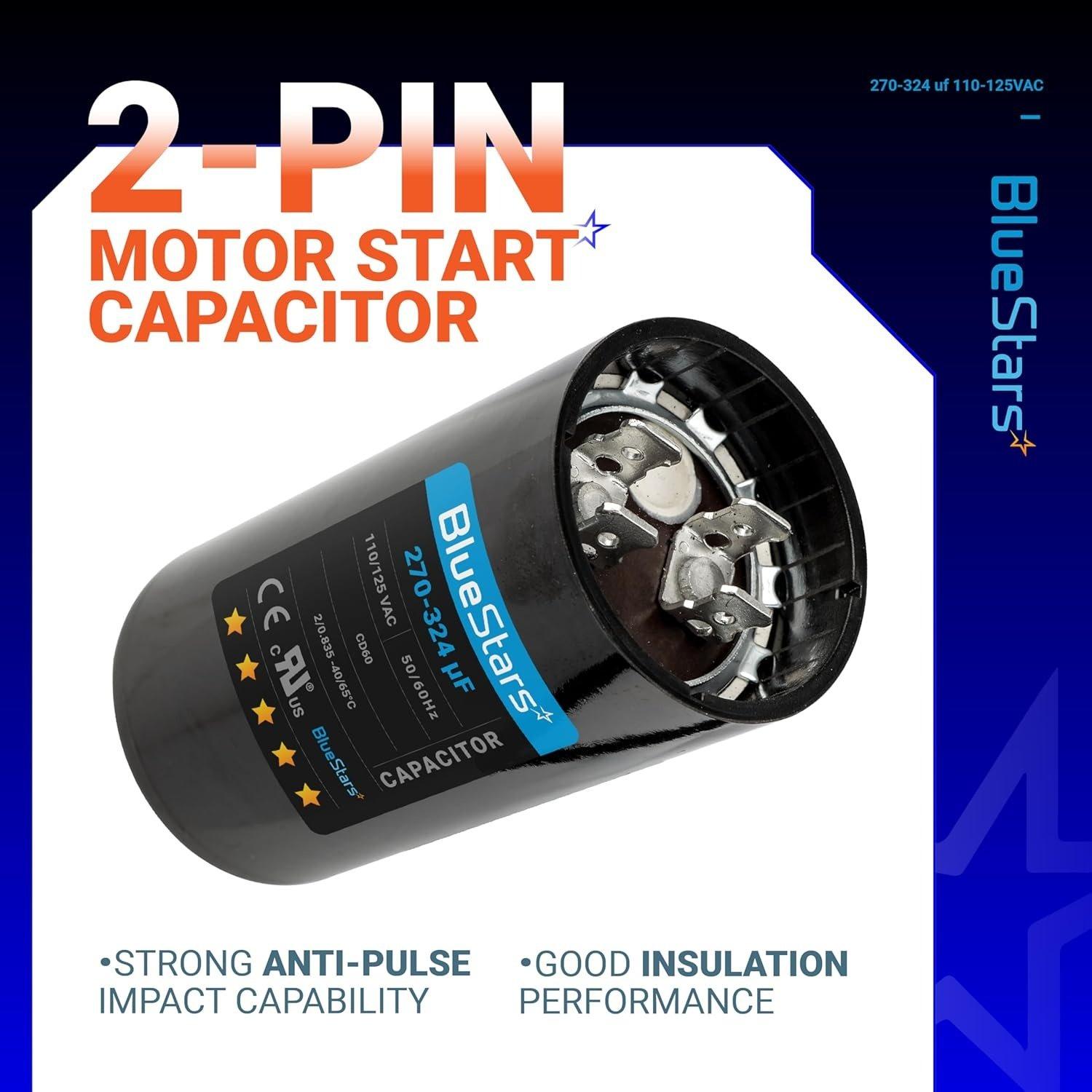 [Lifetime Warranty] 270-324 uF MFD 110-125 VAC Round Motor Start Capacitor 50/60 Hz - Fits Pool Pump, Well Pump image 6