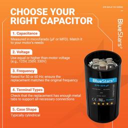 [Lifetime Warranty] 270-324 uF MFD 110-125 VAC Round Motor Start Capacitor 50/60 Hz - Fits Pool Pump, Well Pump thumbnail 9