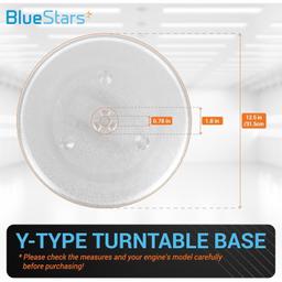 Microwave Glass Plate 12.5"/31.5cm - Replaces WB39X10003 WB39X10002 W11367904 AP6892124 - Universal Fit for GE Samsung Frigidaire Kenmore Emerson - Durable Y-Type Turntable Tray thumbnail 2