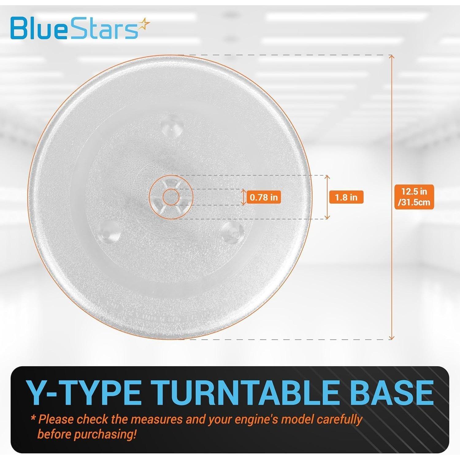 Microwave Glass Plate 12.5"/31.5cm - Replaces WB39X10003 WB39X10002 W11367904 AP6892124 - Universal Fit for GE Samsung Frigidaire Kenmore Emerson - Durable Y-Type Turntable Tray image 2