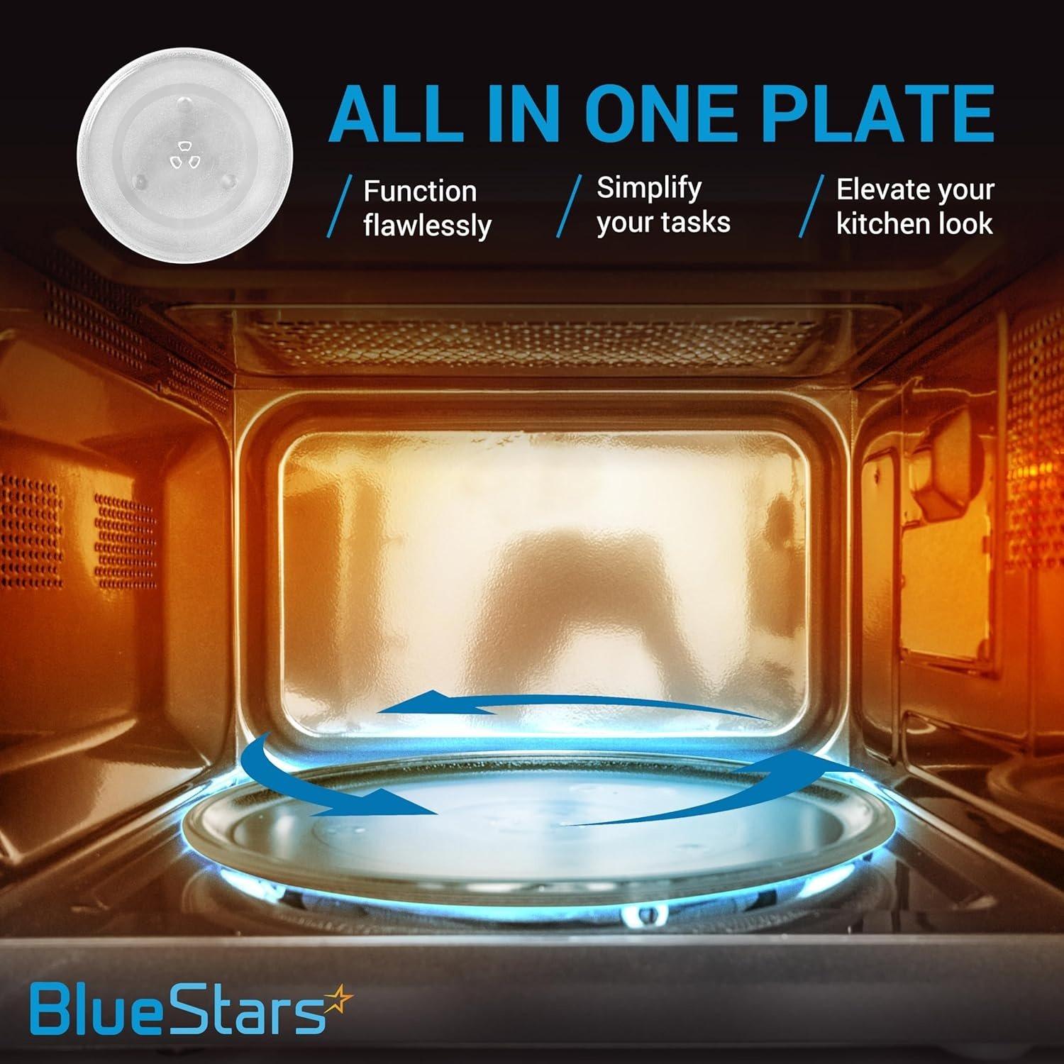 Microwave Glass Plate 12.5"/31.5cm - Replaces WB39X10003 WB39X10002 W11367904 AP6892124 - Universal Fit for GE Samsung Frigidaire Kenmore Emerson - Durable Y-Type Turntable Tray image 1