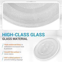 Microwave Glass Plate 12.5"/31.5cm - Replaces WB39X10003 WB39X10002 W11367904 AP6892124 - Universal Fit for GE Samsung Frigidaire Kenmore Emerson - Durable Y-Type Turntable Tray thumbnail 4
