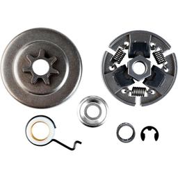 [Lifetime Warranty] 3/8 7T Clutch Drum Sprocket with Bearing3/8 7T Clutch Drum Sprocket with Bearing Washer E-Clip Worm Gear thumbnail 0