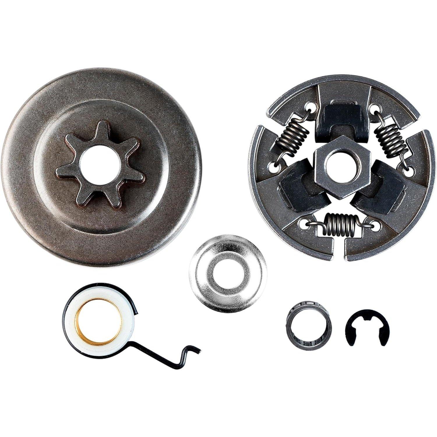 [Lifetime Warranty] 3/8 7T Clutch Drum Sprocket with Bearing3/8 7T Clutch Drum Sprocket with Bearing Washer E-Clip Worm Gear image 0