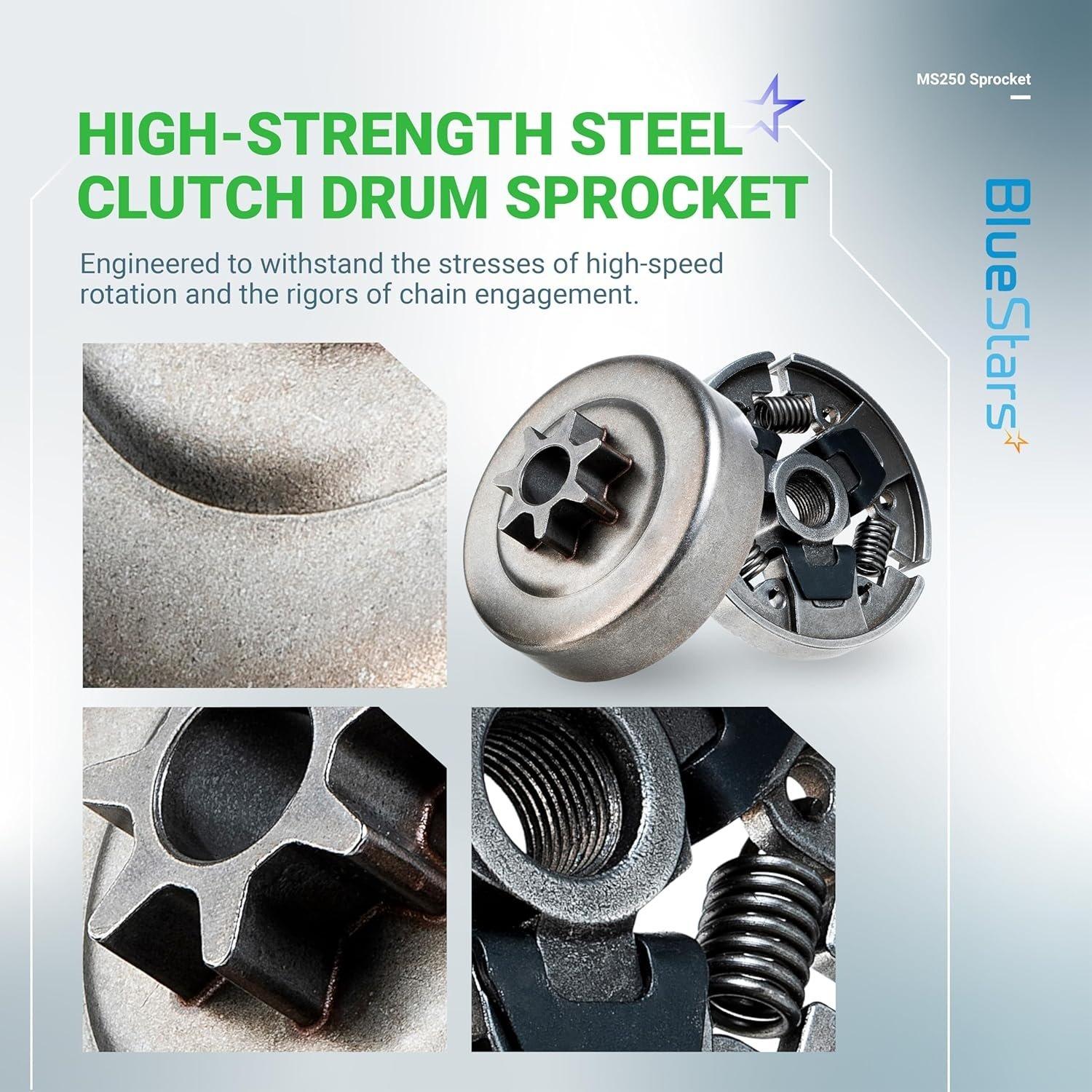 [Lifetime Warranty] 3/8 7T Clutch Drum Sprocket with Bearing3/8 7T Clutch Drum Sprocket with Bearing Washer E-Clip Worm Gear image 5