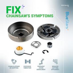 [Lifetime Warranty] 3/8 7T Clutch Drum Sprocket with Bearing3/8 7T Clutch Drum Sprocket with Bearing Washer E-Clip Worm Gear thumbnail 6