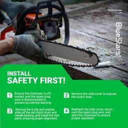 [Lifetime Warranty] 3/8 7T Clutch Drum Sprocket with Bearing3/8 7T Clutch Drum Sprocket with Bearing Washer E-Clip Worm Gear thumbnail 1