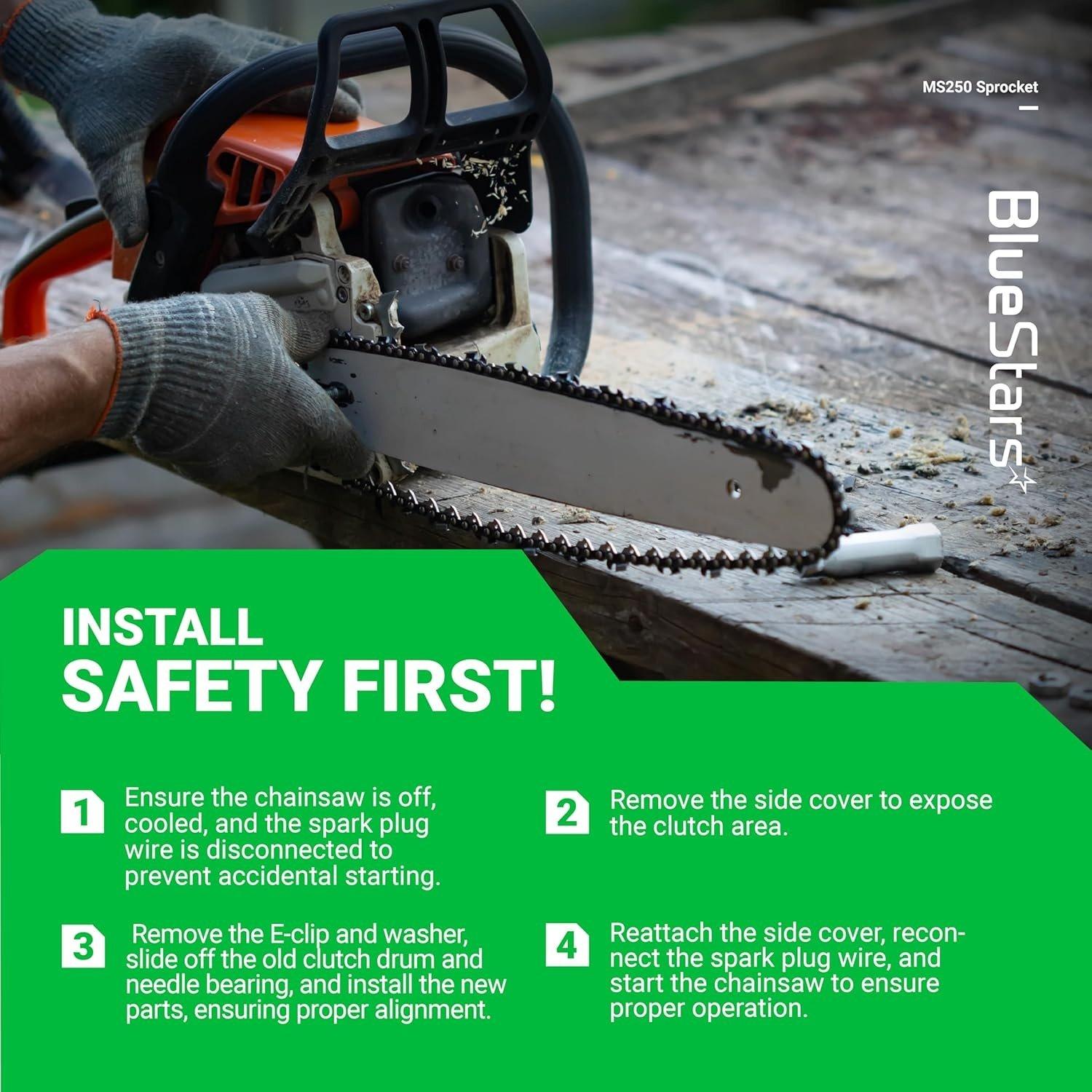 [Lifetime Warranty] 3/8 7T Clutch Drum Sprocket with Bearing3/8 7T Clutch Drum Sprocket with Bearing Washer E-Clip Worm Gear image 1