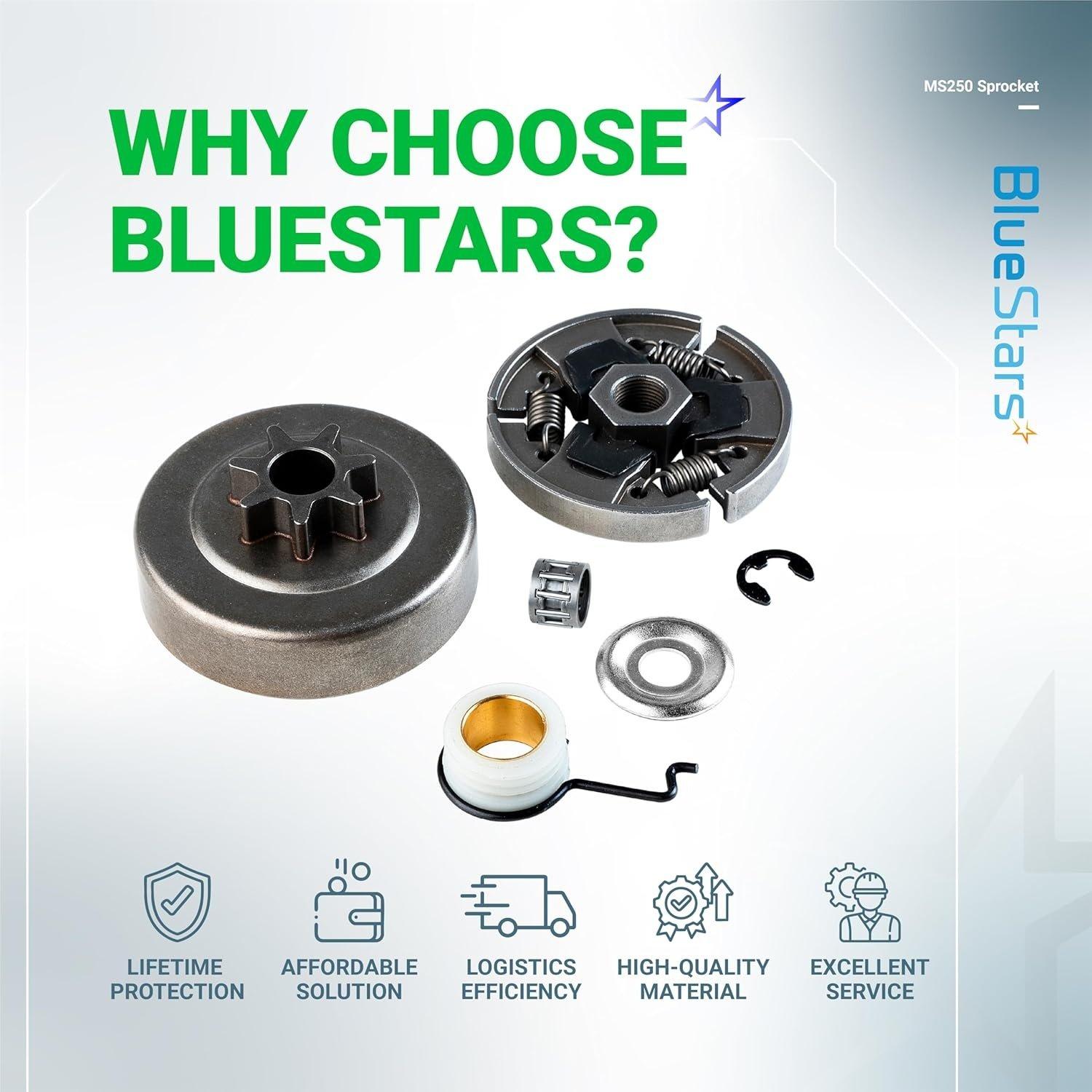 [Lifetime Warranty] 3/8 7T Clutch Drum Sprocket with Bearing3/8 7T Clutch Drum Sprocket with Bearing Washer E-Clip Worm Gear image 2