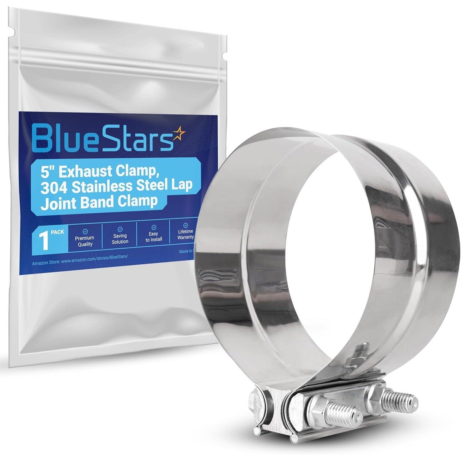 [Lifetime Warranty] 5" Exhaust Clamp/Lap Joint Band Clamp image 0