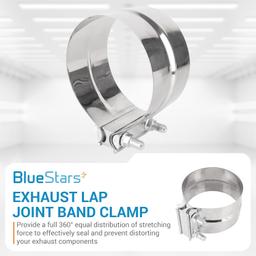[Lifetime Warranty] 5" Exhaust Clamp/Lap Joint Band Clamp thumbnail 5