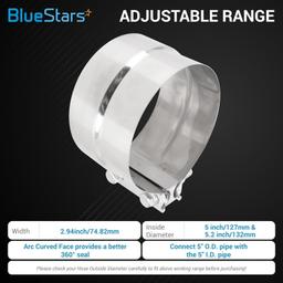[Lifetime Warranty] 5" Exhaust Clamp/Lap Joint Band Clamp thumbnail 3
