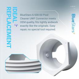 [Lifetime Warranty] 6-500-00 Pool Cleaner Universal Wall Fitting (UWF) Connector thumbnail 3