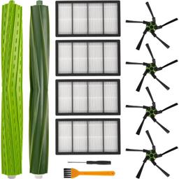 [Lifetime Warranty] Replacement Parts Kit for iRobot Roomba s9 (9150) s9+ s9 Plus (9550) Series Robot Vacuum Cleaner - 2 Multi-Surface Rubber Brushes, 4 Filters, 4 Side Brushes + Extra Cleaning Tool thumbnail 0
