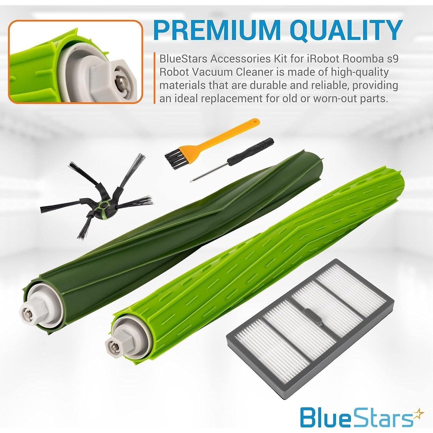 [Lifetime Warranty] Replacement Parts Kit for iRobot Roomba s9 (9150) s9+ s9 Plus (9550) Series Robot Vacuum Cleaner - 2 Multi-Surface Rubber Brushes, 4 Filters, 4 Side Brushes + Extra Cleaning Tool image 4