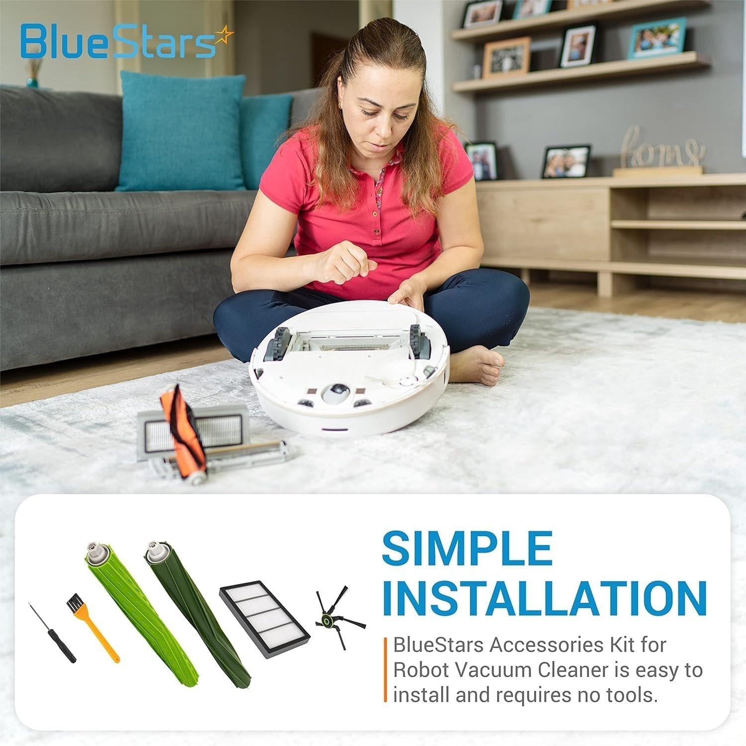 [Lifetime Warranty] Replacement Parts Kit for iRobot Roomba s9 (9150) s9+ s9 Plus (9550) Series Robot Vacuum Cleaner - 2 Multi-Surface Rubber Brushes, 4 Filters, 4 Side Brushes + Extra Cleaning Tool image 2