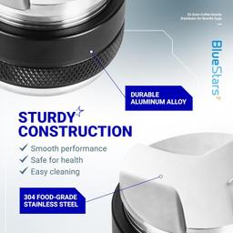 [Lifetime Warranty] 53.3mm Coffee Gravity Distributor & Tamper - Dual Head Coffee Leveler Compatible with 54mm Breville Portafilter - 304 Stainless steel thumbnail 2