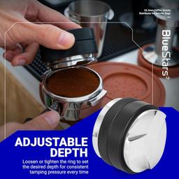 [Lifetime Warranty] 53.3mm Coffee Gravity Distributor & Tamper - Dual Head Coffee Leveler Compatible with 54mm Breville Portafilter - 304 Stainless steel thumbnail 3