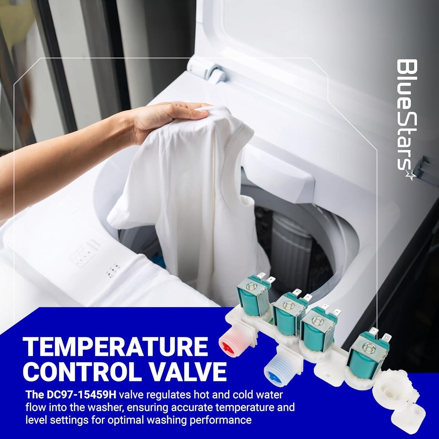 [Lifetime Warranty] DC97-15459H WA45H7000AW/A2 Water Inlet Valve For Samsung Washers WA50R5400AW/US WA50R5400AV/US WA45M7050AW/A4 WA400PJHDWR/AA WA40J3000AW/A2 WA50R5200AW/US image 3