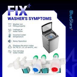 [Lifetime Warranty] DC97-15459H WA45H7000AW/A2 Water Inlet Valve For Samsung Washers WA50R5400AW/US WA50R5400AV/US WA45M7050AW/A4 WA400PJHDWR/AA WA40J3000AW/A2 WA50R5200AW/US thumbnail 6