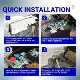 [Lifetime Warranty] DC97-15459H WA45H7000AW/A2 Water Inlet Valve For Samsung Washers WA50R5400AW/US WA50R5400AV/US WA45M7050AW/A4 WA400PJHDWR/AA WA40J3000AW/A2 WA50R5200AW/US thumbnail 5