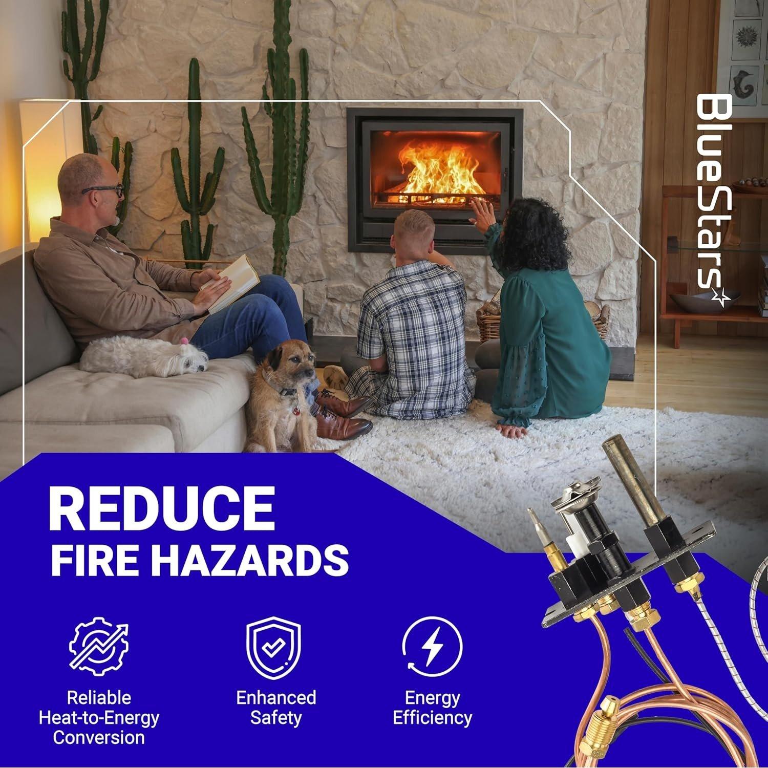 [Lifetime Warranty] 10002264 Natural Gas 3-Way Pilot Assembly Kit - Compatible with HHT Majestic Monessen Temco Vermont Castings Fireplaces - SRV10002264 LP NG 3-Way Pilot with Thermocouple image 4