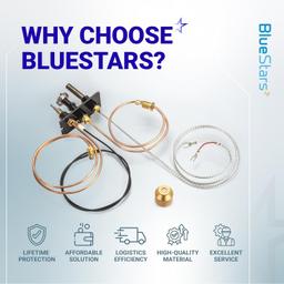 [Lifetime Warranty] 10002264 Natural Gas 3-Way Pilot Assembly Kit - Compatible with HHT Majestic Monessen Temco Vermont Castings Fireplaces - SRV10002264 LP NG 3-Way Pilot with Thermocouple thumbnail 8