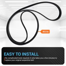 1060495 6PK1257 Serpentine Belt thumbnail 1