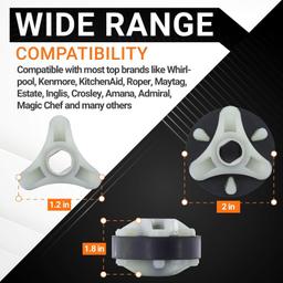 [Lifetime Warranty] 285785 Washer Clutch Assembly Kit & 285753A Motor Coupling & 4PCS 80040 Agitator Dogs Replacement - Compatible with Whirlpool Kenmore Washers - Replaces 285331 3351342 3946794 3951311 thumbnail 3