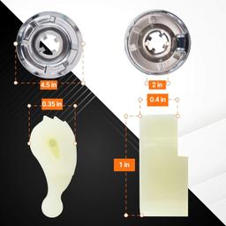 [Lifetime Warranty] 285785 Washer Clutch Assembly Kit & 285753A Motor Coupling & 4PCS 80040 Agitator Dogs Replacement - Compatible with Whirlpool Kenmore Washers - Replaces 285331 3351342 3946794 3951311 thumbnail 2