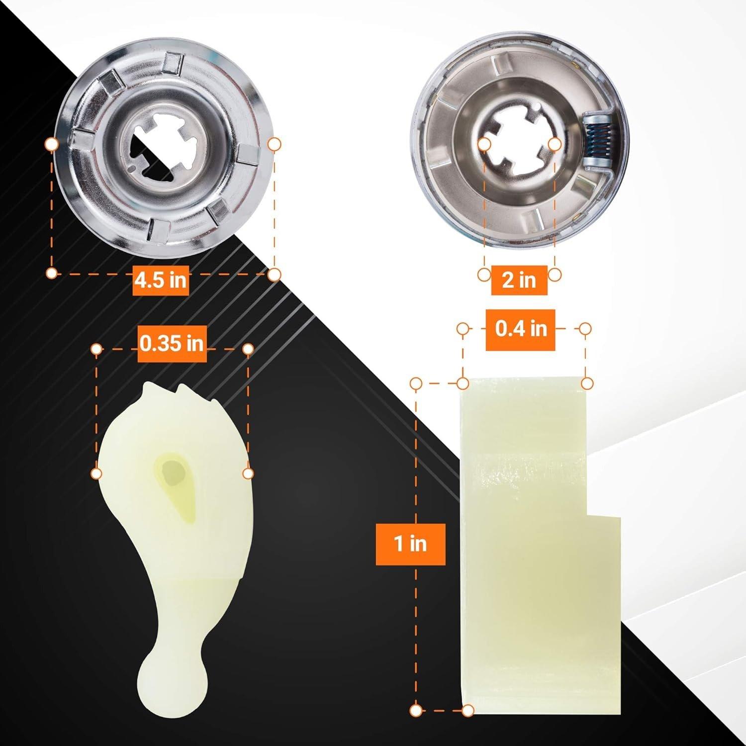 [Lifetime Warranty] 285785 Washer Clutch Assembly Kit & 285753A Motor Coupling & 4PCS 80040 Agitator Dogs Replacement - Compatible with Whirlpool Kenmore Washers - Replaces 285331 3351342 3946794 3951311 image 2