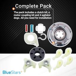 [Lifetime Warranty] 285785 Washer Clutch Assembly Kit & 285753A Motor Coupling & 4PCS 80040 Agitator Dogs Replacement - Compatible with Whirlpool Kenmore Washers - Replaces 285331 3351342 3946794 3951311 thumbnail 6