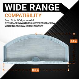 [Lifetime Warranty] WE03X23881 Dryer Lint Filter Replacement - Compatible with GE & Hotpoint Dryers - Replaces AP6031713 PS11763056 4476390 - Pack of 2 thumbnail 2