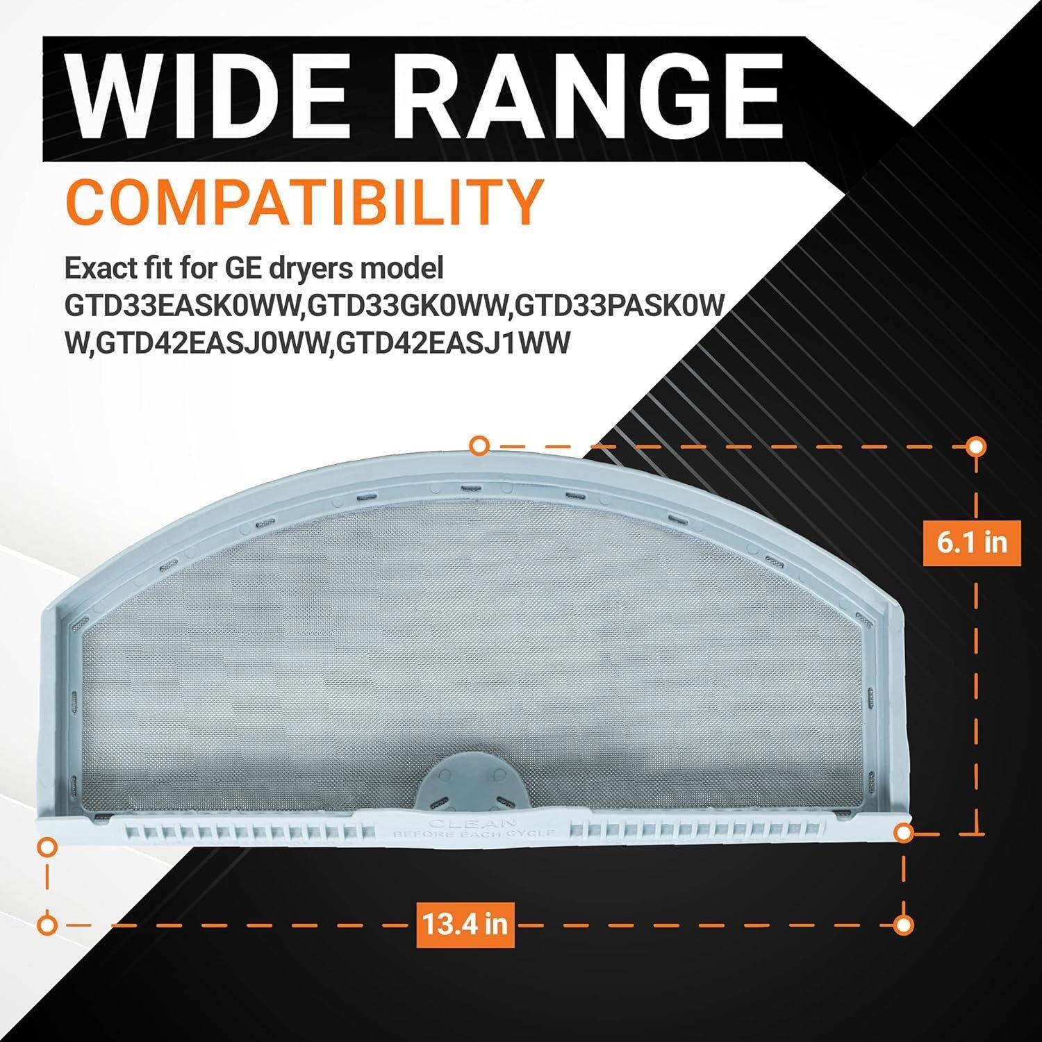 [Lifetime Warranty] WE03X23881 Dryer Lint Filter Replacement - Compatible with GE & Hotpoint Dryers - Replaces AP6031713 PS11763056 4476390 - Pack of 2 image 2