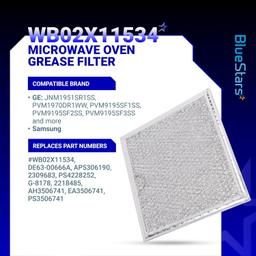 [Lifetime Warranty] WB02X11534 Microwave Grease Filter Replacement 6-3/8" x 6-3/4" x 3/32" - Compatible with GE & Samsung Over-the-Range Microwave Ovens - Replaces DE63-00666A AP5306190 PS3506741 - Pack of 2 thumbnail 8