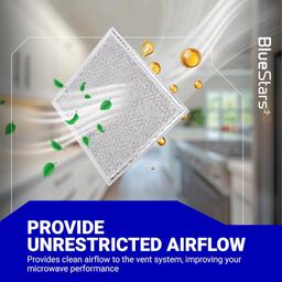 [Lifetime Warranty] WB02X11534 Microwave Grease Filter Replacement 6-3/8" x 6-3/4" x 3/32" - Compatible with GE & Samsung Over-the-Range Microwave Ovens - Replaces DE63-00666A AP5306190 PS3506741 - Pack of 2 thumbnail 4