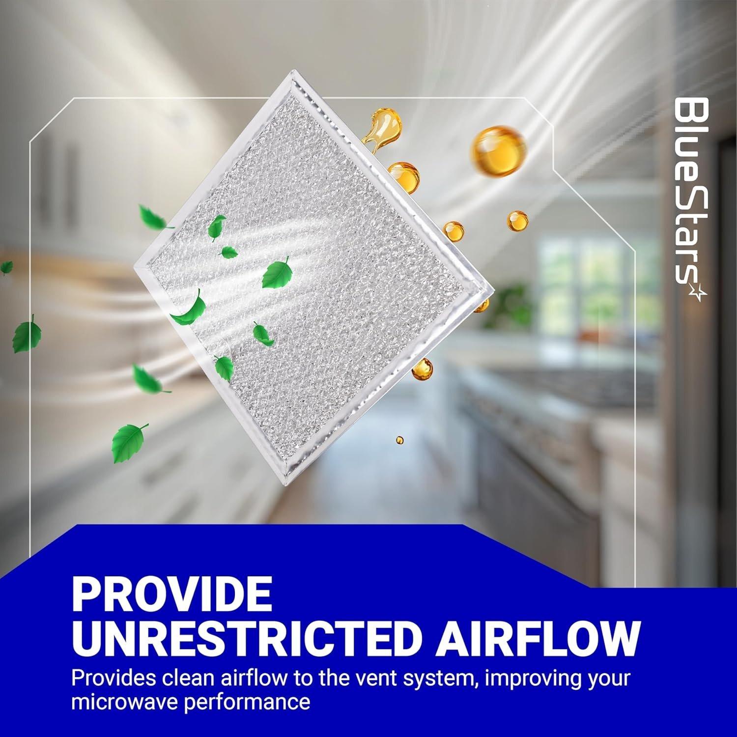 [Lifetime Warranty] WB02X11534 Microwave Grease Filter Replacement 6-3/8" x 6-3/4" x 3/32" - Compatible with GE & Samsung Over-the-Range Microwave Ovens - Replaces DE63-00666A AP5306190 PS3506741 - Pack of 2 image 4