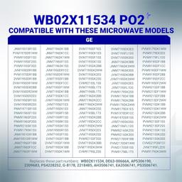 [Lifetime Warranty] WB02X11534 Microwave Grease Filter Replacement 6-3/8" x 6-3/4" x 3/32" - Compatible with GE & Samsung Over-the-Range Microwave Ovens - Replaces DE63-00666A AP5306190 PS3506741 - Pack of 2 thumbnail 2